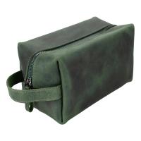 %100 Hakiki Deri Makyaj Çantası, Kişisel Bakım Çantası, Makyaj Çantası, Taşıma Saplı Tuvalet Çantası, Banyo Çantası, Kişisel Hijyen Kiti, Seyahat Kiti (Yeşil, X-Large)