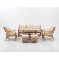 3+1+1 Baklava Model Rattan Bahçe Ve Balkon Takımı (KAHVE)