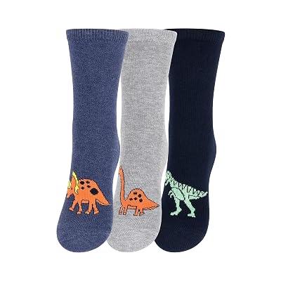 3'lü Erkek Çocuk Dinozor Motifli Çorap Seti - Renkli ve Eğlenceli Tasarım