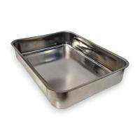 304 (18/10) Paslanmaz Çelik Evcil Hayvan Besleme Tepsisi Su Kabı - Bıyık Yorgunluğu Önleyici, Hijyenik Kedi ve Köpek Büyük Dikdörtgen Mama Kabı, Makinede Yıkanabilir (36.5 x 26.5 cm - 5.6 lt)