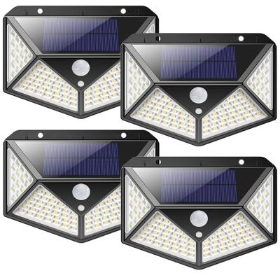 4 Adet Güneş Enerjili Solar Bahçe Duvar Lamba Aydınlatma 100 Led
