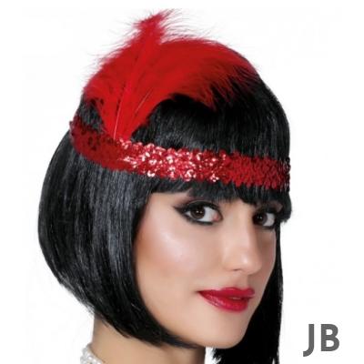 7039ler 8039ler Ve 9039lar Temalı Kırmızı Renk Çarliston Saç Bandı