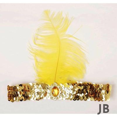 7039ler 8039ler Ve 9039lar Temalı Altın Renk Çarliston Saç Bandı