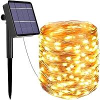 Ack Solar Güneş Enerjili Gün Işığı,100 Led, 10 Metre, 8 Modlu, Peri Led Bahçe, Veranda, Avlu, Balkon, Havuz Kenarı, Düğün, Parti, Peyzaj Aydınlatma Su Geçirmez Lamba