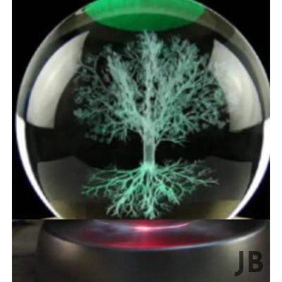 Ağaç Plastik Altlıklı Cam Küre