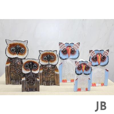 Ahşap 3'lü 30 Cm Baykuş Seti 3sutama-6