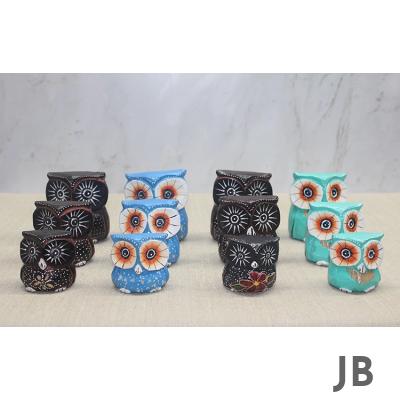 Ahşap 3'lü Baykuş Seti 3sutama-10