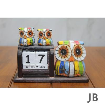 Ahşap Baykuş Takvim Polos-18