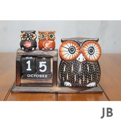 Ahşap Baykuş Takvim Polos-19