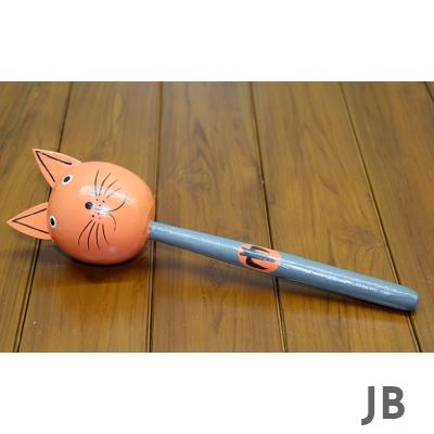 Ahşap Kedili Marakas Tekli Polos:28