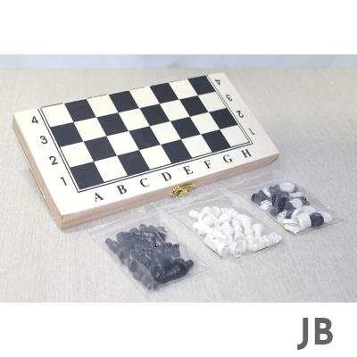 Ahşap Kutulu Satranç Ve Tavla Seti Alk4026