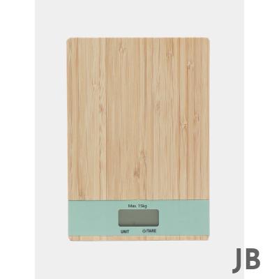 Ahşap Lüks Dijital Ekranlı 15 Kg 1 Gr Çok Şık Hassas Elektronik Mutfak Terazisi