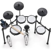 Alesis Nitro Max Elektronik Davul Seti | Yeni Başlayanlar için 10" Çift Bölgeli Trampet, 8" Tom, 10" Zil, Sessiz Mesh Deriler, Bluetooth, 440+ BFD Sesi, USB MIDI