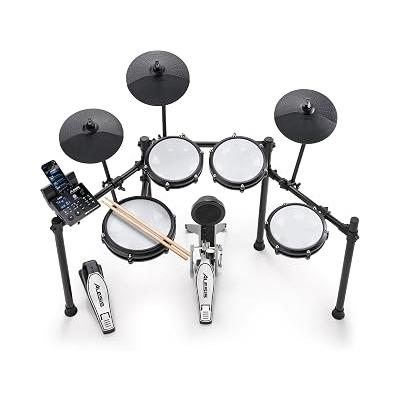 Alesis Nitro Max Elektronik Davul Seti | Yeni Başlayanlar için 10" Çift Bölgeli Trampet, 8" Tom, 10" Zil, Sessiz Mesh Deriler, Bluetooth, 440+ BFD Sesi, USB MIDI