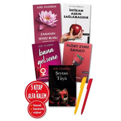 Alfa Kalem+ Adil Yıldırım 5 Kitap YENİ(Zamanın Sessiz Ruhu+Şeytan Tüyü+Bana Gelsene)Edebiyat Destek