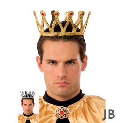 Altın Renk Çocuk Ve Yetişkin Uyumlu Kral Tacı