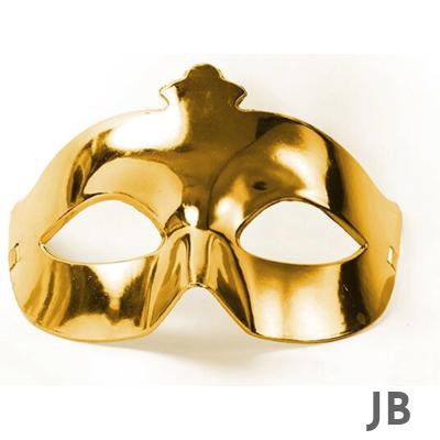 Altın Renk Kostüm Partisi Ekstra Parlak Balo Maskesi 15x10 Cm