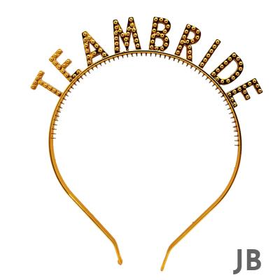 Altın Renk Team Bride Taç Plastik – Gelin Ve Nedime Tacı