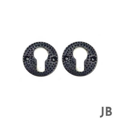 Antika Tarz Dekoratif Pirinç Oda Kilit Rozeti - 49mm, Oksit