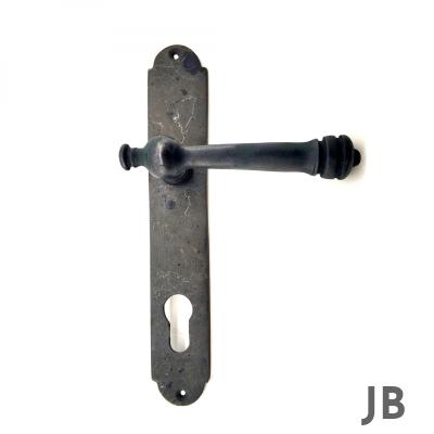 Antika Tarz Dekoratif Pirinç Taşra Oda Kapı Kolu - 220x35 Mm, Oksit