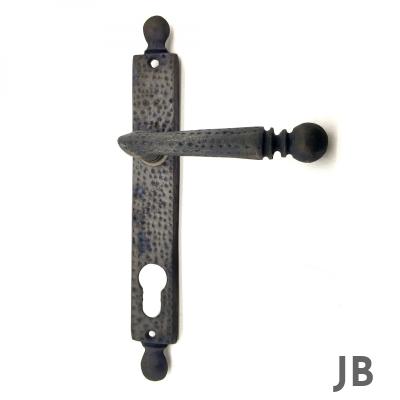 Antika Tarz Dekoratif Pirinç Misket Oda Kapı Kolu - 245x34 Mm, Oksit