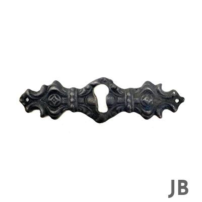 Antika Tarz Dekoratif Pirinç Anahtar Ağızlığı -  28x104mm, Oksit