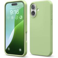 Apple iPhone 17 Uyumlu İçi Kadife Lansman Silikon Kılıf Kapak Geniş Kamera Koruması Darbe Emici Şık ve Dayanıklı Telefon Aksesuarı (Yeşil)