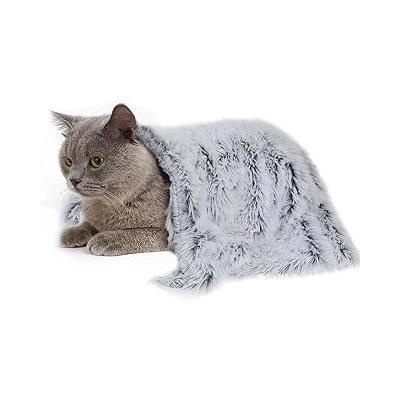 Aputue evcil hayvan battaniyesi, 56x36CM nefes alabilen uzun tüylü lifli kedi örtüsü, Yumuşak sıcak tutan makinede yıkanabilir köpek matı, Yatak koltuk ve seyahat kullanımı için uygundur