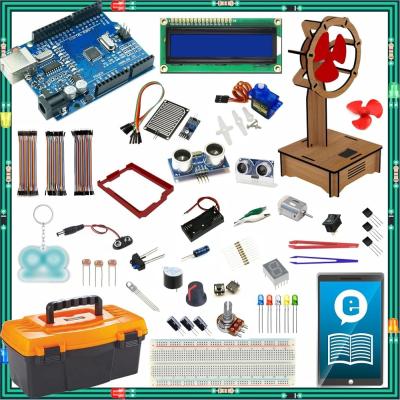 Arduino ile Uyumlu Pervane Projeli Başlangıç Seti - UNO R3-80 Çeşit 281 Parça - Robotik Kodlama, DC Motor ve Elektronik Eğitim Kiti - Pervane Projesi Uygulamalı