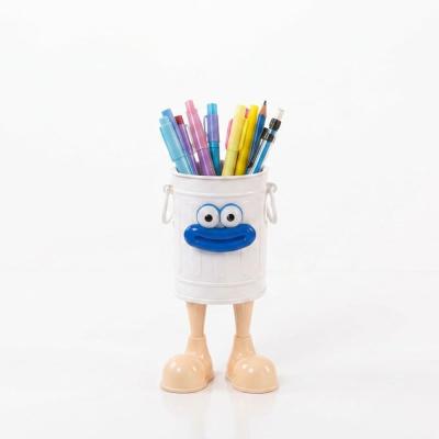 ARVALE Walky Bin Ayaklı Kalemlik - Sevimli Yüz Figürlü Masaüstü Kalem Kutusu, Ofis ve Çocuk Odası Düzenleyici, Makyaj Fırçalığı, Hediyelik Plastik Kalem Standı