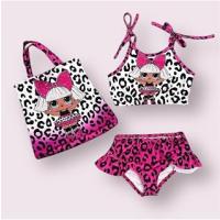 Arya Nisa Kids KIZ ÇOCUK BEBEK BASKILI ÇANTALI BİKİNİ TAKIMI