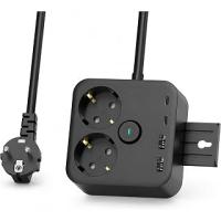 Astreon Akım Korumalı Çoklu Priz, 2 Adet USB, 2 Adet Type-C Girişi, Hızlı Şarj Desteği, Termal Akım Korumalı, 2 Metre Kablo Uzunluğu, Tüm Elektronik Cihazlar İçin Uygun 6 Portlu Çoklu Şarj İstasyonu