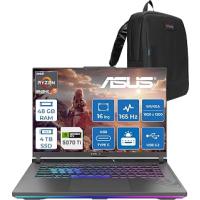 Asus Rog Strix G16 G614PR-RV050 Amd Ryzen 9 8940HX Aı 48 GB GB 4tb SSD 12 GB/RTX5070Tİ Gddr7 140W 16" Wuxga 165Hz 300NİTS Freedos Taşınabilir Bilgisayar WRV050F23+ZETTAÇANTA