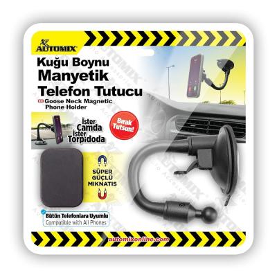 Automix Kuğu Boynu Manyetik Telefon Tutucu | Ayarlanabilir ve Evrensel Montaj | Araç İçi Güvenli Sabitleme