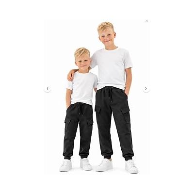 AY KİDS Erkek Çocuk Kargo Cepli Eşofman Altı – Lastik Paça Rahat Jogger Pantolon 6456-