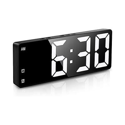 Aynalı Alarm Saat Takvimli Termometre Led Dijital Modern Masa Saati