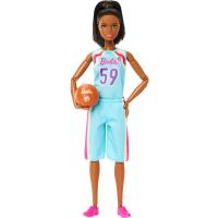 Barbie Kariyer Moda Bebek ve Aksesuarları, Taşımak İçin Yapılan Esmer Basketbol Oyuncusu Toplu, Çıkarılabilir Üniforma Giyiyor, 22 Bükülebilir Eklemler
