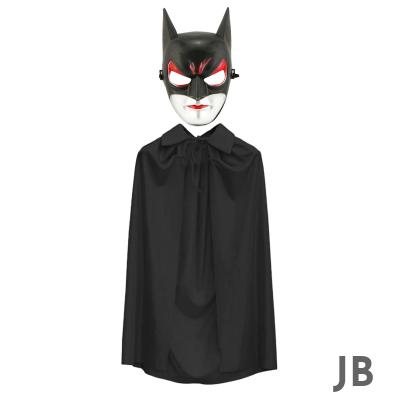 Batman Maskesi Cat Woman Ve Batman Pelerini 90 Cm Siyah Renk Set