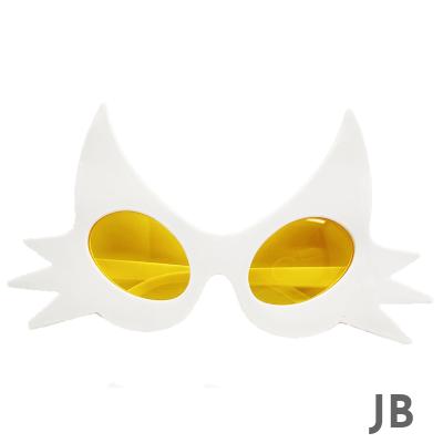 Beyaz Renk Bıyık Tasarımlı Kedi Parti Gözlüğü 19x11 Cm