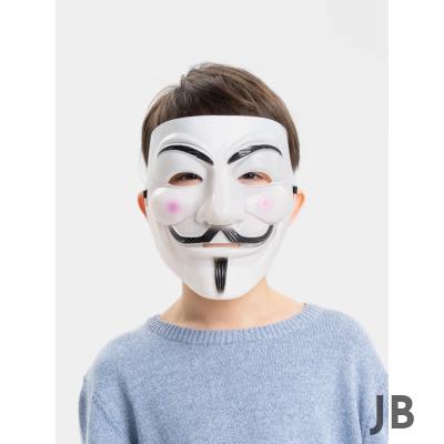 Beyaz Renk Pembe Yanaklı İthal V For Vendetta Maskesi