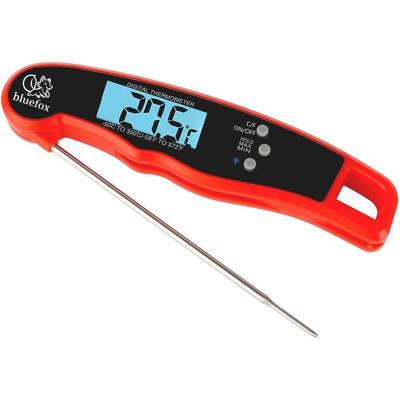 Bluefox Dijital Hızlı Okunan Mutfak Termometresi - Mıknatıslı, Katlanabilir, Arkadan Aydınlatmalı Ekran, 240° Dönebilen Prob, -50°C-300°C Aralığı
