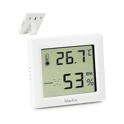Bluefox Dijital Oda Termometresi ve Nem Ölçer – LCD Ekranlı, Kompakt Higrometre, İç Mekan Sıcaklık ve Nem Takibi, Mıknatıslı & Ayaklı & Duvar Tipi Kullanım – Mutfak, Bebek Odası, Ofis, Sera için Uygun