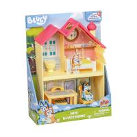 BLUEY Mini ev oyun seti | taşıma saplı kompakt ev oyun seti | üç farklı oda | mutfak, yatak odası ve banyo | 5 oyun parçası ile şekil içerir