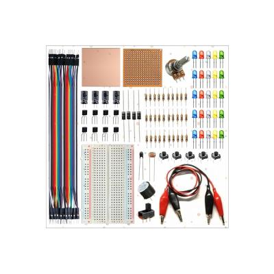 Breadboard Temel Elektronik Eğitim Seti, 83 Parça, LED, Transistör, Direnç, Sensör, Jumper Kablo ile Devre Kurma Kiti