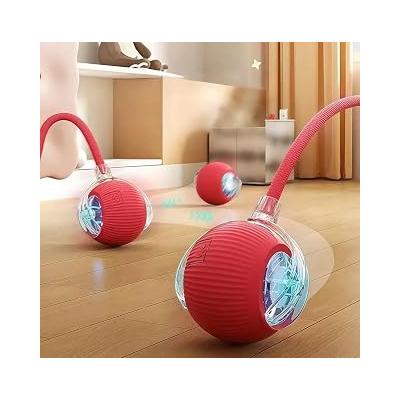 Busstier Akıllı Kedi Oyuncağı, Otomatik Yuvarlanan İnteraktif Top, Hareketli Kuyruk, USB Şarjlı, LED Işıklı, 3 Oyun Modu, Evcil Hayvanlar İçin Eğlenceli Oyuncak