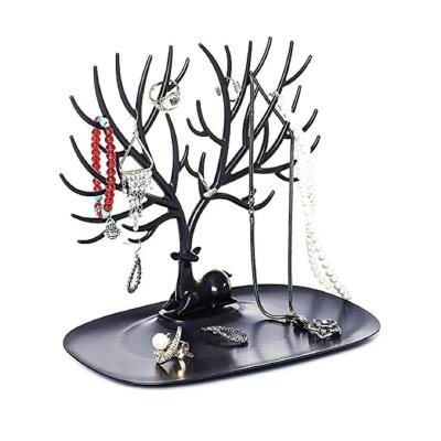 Busstier Geyik Tasarımlı Takı Standı, Yüzük, Küpe, Kolye Askılığı, Şık Mücevher Organizer, Estetik ve Dayanıklı Tasarım (Siyah)