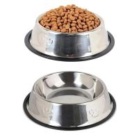 Busstier Paslanmaz Çelik Kedi ve Köpek Mama Kabı - Kaymaz Tabanlı, Dayanıklı Besleme Tası (22 Cm) 1 Adet