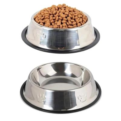 Busstier Paslanmaz Çelik Kedi ve Köpek Mama Kabı - Kaymaz Tabanlı, Dayanıklı Besleme Tası (22 Cm) 1 Adet