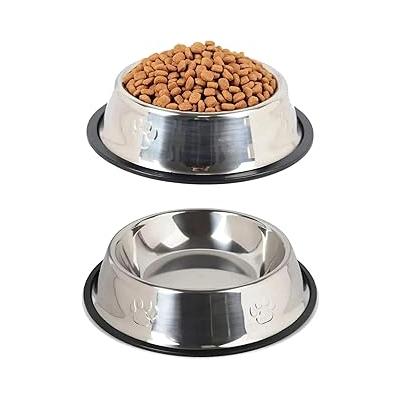 Busstier Paslanmaz Çelik Kedi ve Köpek Mama Kabı - Kaymaz Tabanlı, Dayanıklı Besleme Tası (22 Cm)