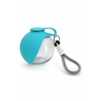 Busstier Taşınabilir Kedi Köpek Su Şişesi, 285 ml Plastik Evcil Hayvan Suluğu, Yürüyüş Seyahat ve Outdoor Kullanım İçin İçme Hazneli Suluk, Mavi